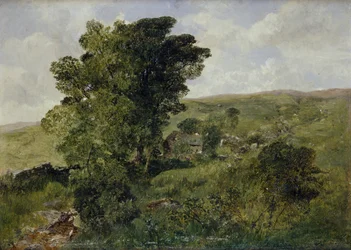 Nantlle、カーナーボンシャー、1855年のビュー