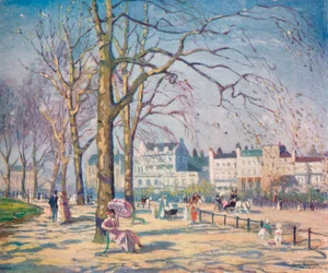 ハイドパークの春、c1910