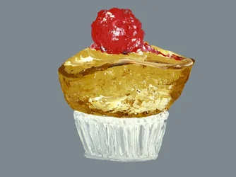 ゴールデンチェリーカップケーキ