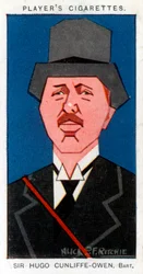 ヒューゴ・カンリフ=オーウェン卿、イギリスの実業家、1926年。