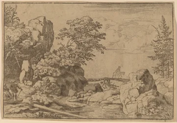 橋の上の騎手、おそらく c. 16451656。