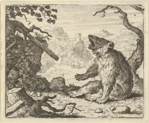 クマはレナードに動物評議会の前に出頭するよう呼びかける、1650-75。