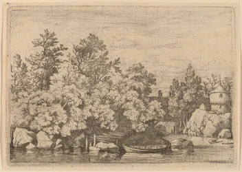 Cudgel ダムと覆われた橋、おそらく c. 16451656。