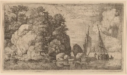 広い川の 2 つのボート