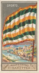 ポルト、アレン＆ジンタータバコブランドのシティフラッグスシリーズN6、1887。