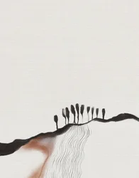 抽象的な尾根道
