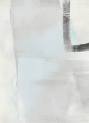 淡いグレーブルーの抽象画