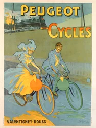 プジョーの自転車を宣伝するポスター (カラー リソ)