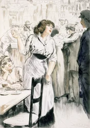 ウェイトレス、「パリ：ムール、コスチュームと態度1912-13、Vol。 1: Les Bars