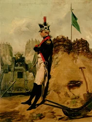 ニューヨーク砲兵の制服を着たアレクサンダーハミルトン（1757-1804）