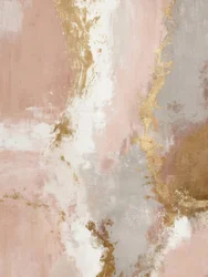 ブラッシュゴールドの抽象画