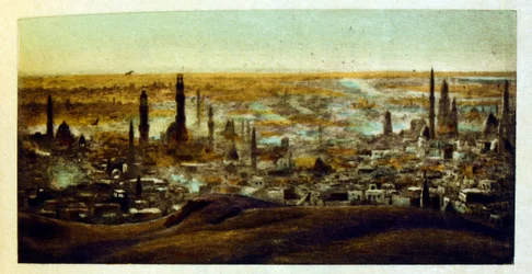 アラブの生活風景「蜃気楼」よりディネによるイラスト。1906.Mirages, Scenes De La Vie Arab』はエティエンヌ・ディネの挿絵、シルマン・ベン・イブラヒム・バマーの解説。ナスレディーヌ・ディネはアルフォンス＝エティエンヌ・ディネ（1861-1929）として生まれた。