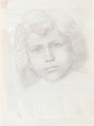 少女のキューピッド ヘッドの習作、1904 年。