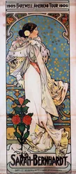 サラバーンハートの別れのアメリカンツアーのポスター、1905-1906年、1905年頃