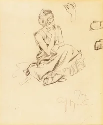 座る女の研究、1897