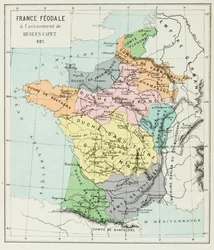 987年のフランス地図（エングレーヴィング）