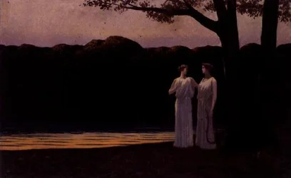 夕方の岸辺のミューズ