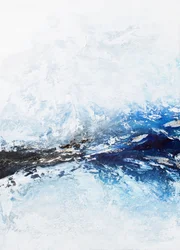 氷のような青の抽象画