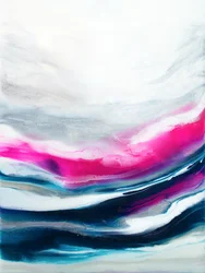 躍動感あふれる流体の波