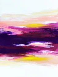 鮮やかな夕焼けの抽象画