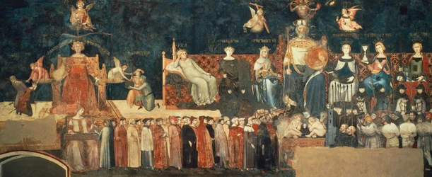 Allegory of Good Government, detail from Allegory and effects of good and bad government in town and country