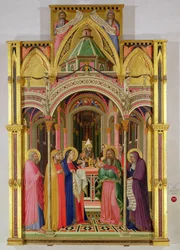 寺院でのプレゼンテーション、1342年（パネル上のテンペラ）