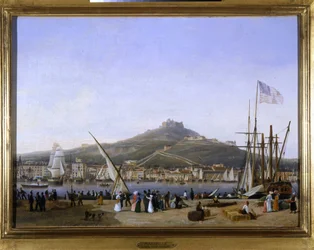 マルセイユの港 ルイ・ガルネレイ作 1820年頃 油彩・キャンバス 高さ0.330 奥行き0.460CCIP Coll.