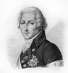 ルイ・アントワーヌ・アンリ・ドゥ・ブルボン（アンギエン公爵） ブルボン家の王子（1772年～1804年） - 「フランスの勝利と征服を追ったフランス人将軍のポートレート」にて。1818年にAmbroise Tardieuが描いたもの。Stellaコレクション。