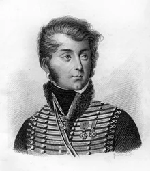 Louis François, Baron Lejeune, brigadier general and military painter (1775-1848) - in "Portraits of the French generals following the victories and conquests of the French".1818年にAmbroise Tardieuによって彫られたもの。ステラコレクション。