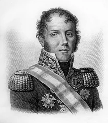 ドミニク・ルイ・アントワーヌ・クライン将軍の肖像 1759-1845 - 「フランスの勝利と征服に続く将軍たちの肖像」に掲載。1818年にAmbroise Tardieuが描いたもの。Stellaコレクション。