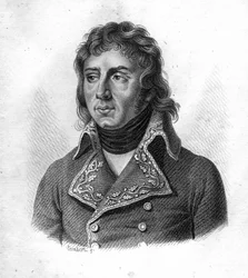 フランス人将軍Charles Antoine Desaix de Veygoux (1768-1800)の肖像 - Portraits des generaux francais following the victories and conquests.1818年にAmbroise Tardieuによって作られたお墓。ステラコレクション。