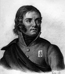 Charles Melchior Arthus, Marquis de Bonchamps (1760-1793) General sold - "Portraits des Generalaux francais qui suite aux victoires et conquetes des Francais "の中の肖像。1818年にAmbroise Tardieuが描いたもの。Stellaコレクション。
