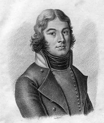 ラザール・ルイ・オッシュ将軍（1768-1797）の肖像 - 「フランスの勝利と征服に続く将軍たちの肖像」に掲載。1818年にAmbroise Tardieuが彫ったもの。Stellaコレクション。