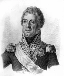 1818年にAmbroise Tardieuが描いた「Portraits des Generaux Français」の墓に描かれたフランス侯爵ルイ・アレクサンドル（Louis-Alexandre）・ベルティエ（1753 - 1815）の肖像 - Stella Collection