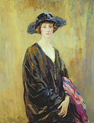 ドロシー・ウナ・ラトクリフの肖像（1891-1967）（キャンバスに油彩）