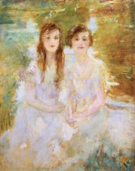 2人の若い女の子の研究