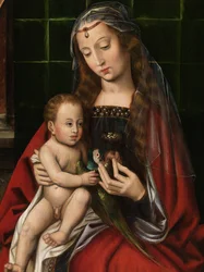 Detalhe da Madona (óleo sobre painel)