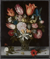 グラスの中の花、1606年