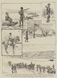 カナダのノースウエストテリトリーでの反乱、南サスカチュワン州のクラークの交差点でのカナダ民兵