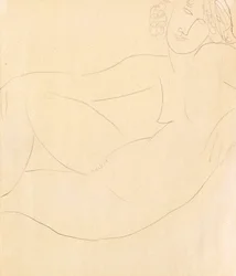 裸の女性アコーディー、1918