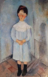 青い服の少女、1918年。