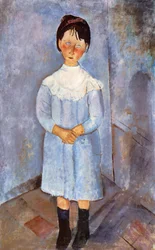 青い服の少女、1918年