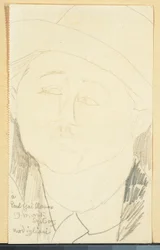 ポール・ギヨームの肖像、1916年頃（紙に鉛筆）