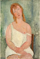 シャツを着た若い女の子。シャツを着た少女、1918年