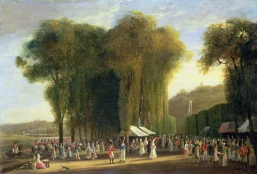 St. CloudのFêtede Fete：1815年9月の任務中のイギリス軍（パネル）