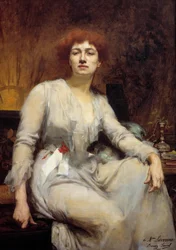 社会主義のジャーナリスト、セヴェリン（カロリーヌ・レミー夫人ゲバルト）（1856-1929）の肖像 アメリー・ボーリー・ソーレル（?1.2x0.87メートル パリ、カルナヴァレ美術館