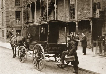 1896年、ニューヨーク市のベルビュー病院の救急車