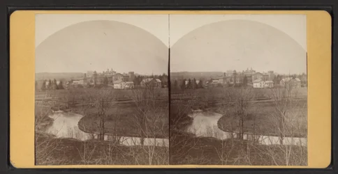 家屋の鳥瞰図（1870年頃）（モノクロ写真