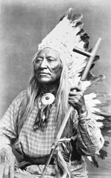 チーフ・ウォシャキー（1804年頃～1900年）（モノクロ写真