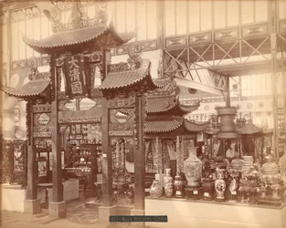 本館中国支部、センテニアルインターナショナルエキシビション、フィラデルフィア、1876年（アルブメンプリント）